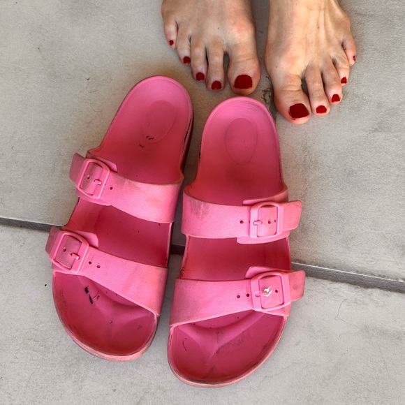 Pink Double Strap Sandals - Picture 5 of 9
